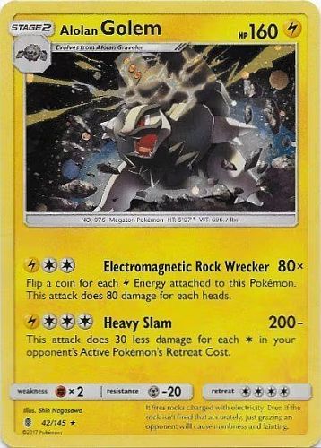 GRI - 42/145- Alolan Golem - Cosmos Holo