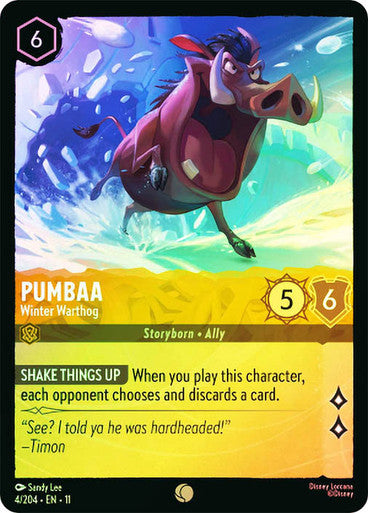 Winterspell - 004/204 - Pumbaa - Winter Warthog - Foil