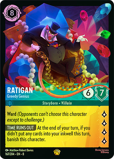 Reign Of Jafar - 167/204 - Ratigan - Greedy Genius - Foil