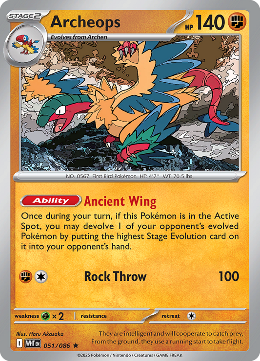 White Flare - 051/086 - Archeops - Holo Rare