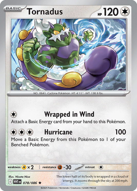 White Flare - 078/086 - Tornadus - Holo Rare