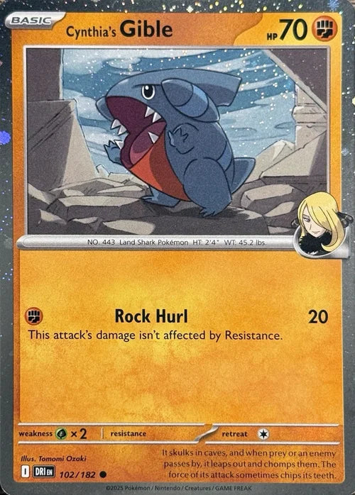 DRI - 102/182 - Cynthia's Gible - Cosmos Holo