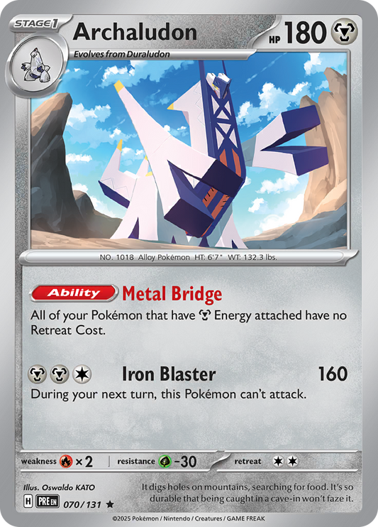 Prismatic Evolutions - 070/131 - Archaludon - Holo