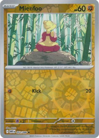 White Flare - 052/086 - Mienfoo - Reverse Holo