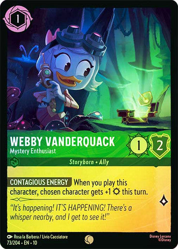 Whispers in the Well - 073/204 - Webby Vanderquack - Mystery Enthusiast - Foil
