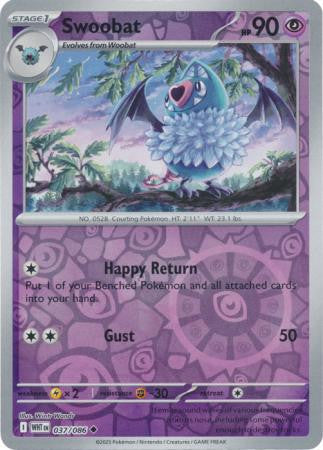 White Flare - 037/086 - Swoobat - Reverse Holo