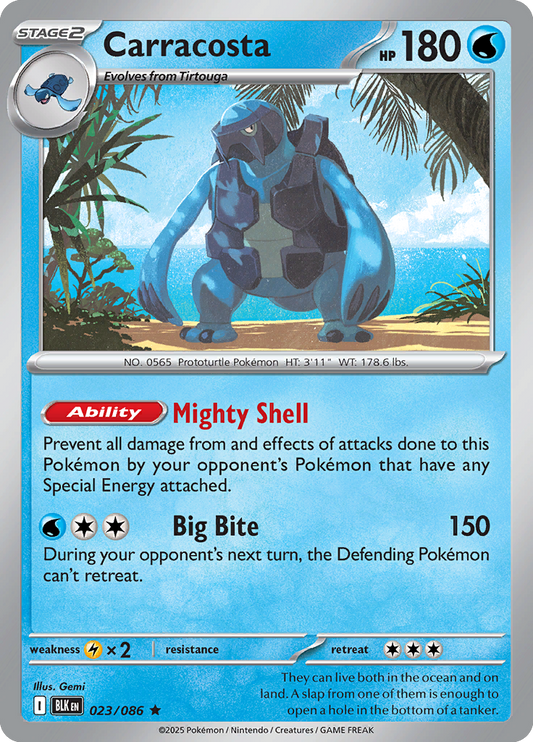 Black Bolt - 023/086 - Carracosta - Holo Rare