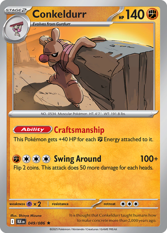 Black Bolt - 049/086 - Conkeldurr - Holo Rare
