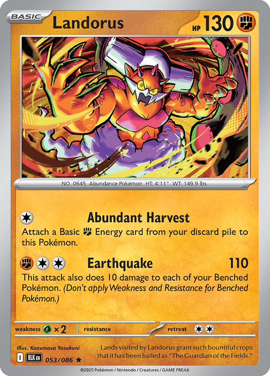 Black Bolt - 053/086 - Landorus - Holo Rare