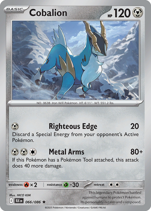 Black Bolt - 066/086 - Cobalion - Holo Rare