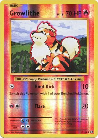 Evolutions - 017/108 - Growlithe - Reverse Holo