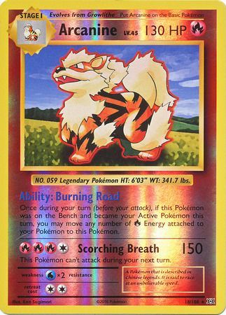 Evolutions - 018/108 - Arcanine - Reverse Holo