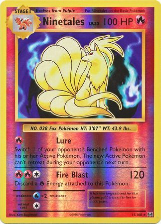 Evolutions - 015/108 - Ninetales - Reverse Holo