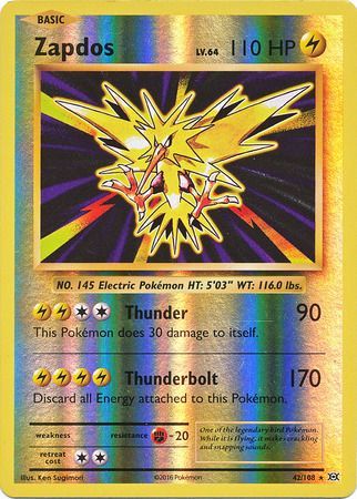 Evolutions - 042/108 - Zapdos - Reverse Holo