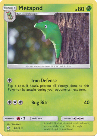Sun & Moon - 002/149 - Metapod