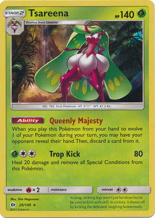 Sun & Moon - 020/149 - Tsareena - Holo