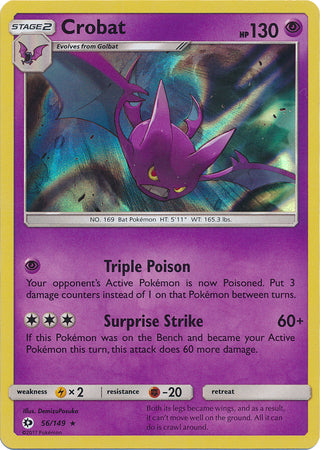 Sun & Moon - 056/149 - Crobat - Holo