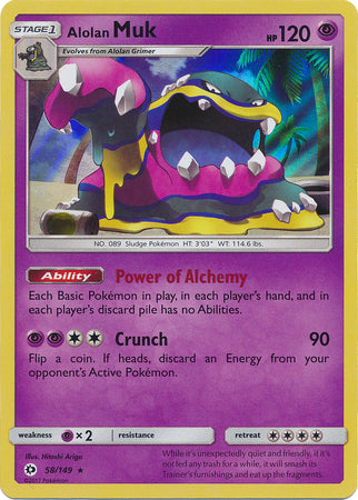 Sun & Moon - 058/149 - Alolan Muk - Holo