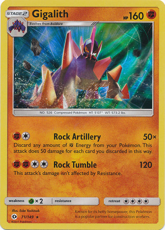 Sun & Moon - 071/149 - Gigalith - Holo