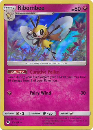 Sun & Moon - 093/149 - Ribombee - Holo