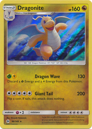 Sun & Moon - 096/149 - Dragonite - Holo