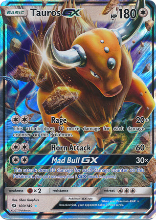 Sun & Moon - 100/149 - Tauros GX