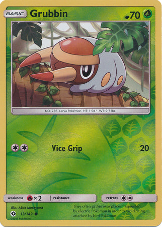 Sun & Moon - 013/149 - Grubbin - Reverse Holo