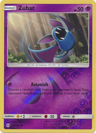 Sun & Moon - 054/149 - Zubat - Reverse Holo