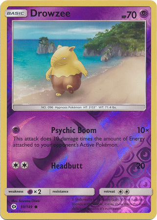 Sun & Moon - 059/149 - Drowzee - Reverse Holo
