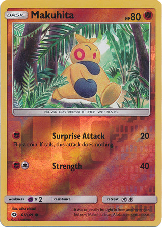 Sun & Moon - 067/149 - Makuhita - Reverse Holo