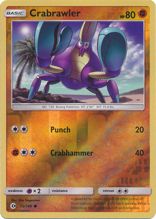 Sun & Moon - 072/149 - Crabrawler - Reverse Holo