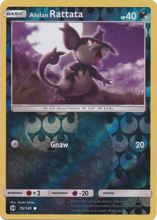 Sun & Moon - 076/149 - Alolan Rattata - Reverse Holo