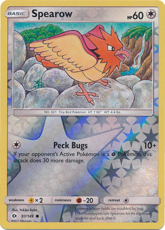 Sun & Moon - 097/149 - Spearow - Reverse Holo