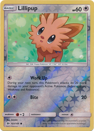 Sun & Moon - 103/149 - Lillipup - Reverse Holo