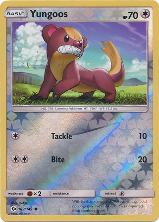 Sun & Moon - 109/149 - Yungoos - Reverse Holo