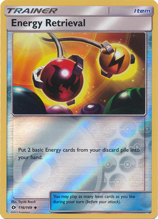 Sun & Moon - 116/149 - Energy Retrieval - Reverse Holo