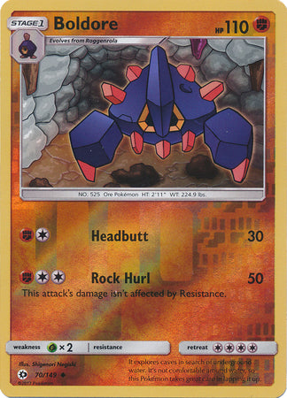 Sun & Moon - 070/149 - Boldore - Reverse Holo