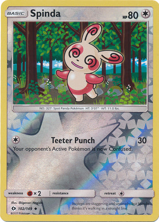 Sun & Moon - 102/149 - Spinda - Reverse Holo
