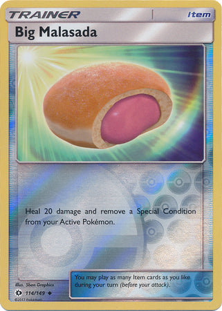 Sun & Moon - 114/149 - Big Malasada - Reverse Holo