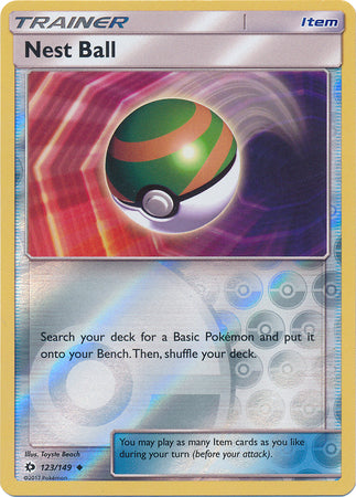 Sun & Moon - 123/149 - Nest Ball - Reverse Holo