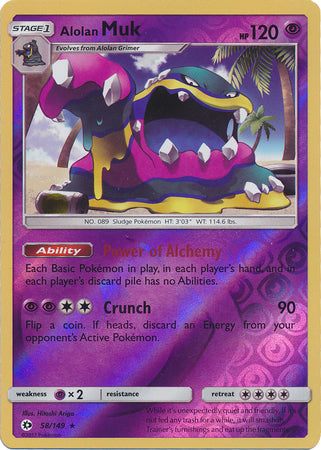 Sun & Moon - 058/149 - Alolan Muk - Reverse Holo