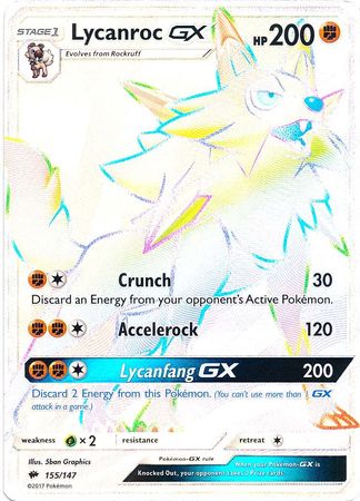 Burning Shadows - 155/147 - Lycanroc GX