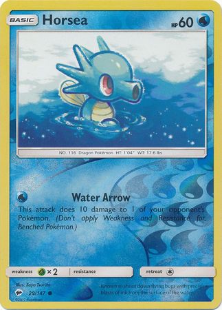 Burning Shadows - 029/147 - Horsea - Reverse Holo