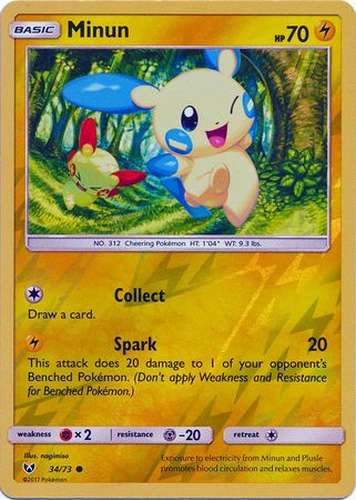 Shining Legends - 034/073 - Minun - Reverse Holo