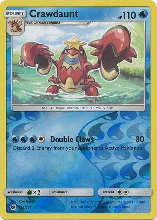 Crimson Invasion - 025/111 - Crawdaunt - Reverse Holo