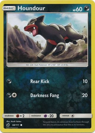 Crimson Invasion - 058/111 - Houndour - Reverse Holo