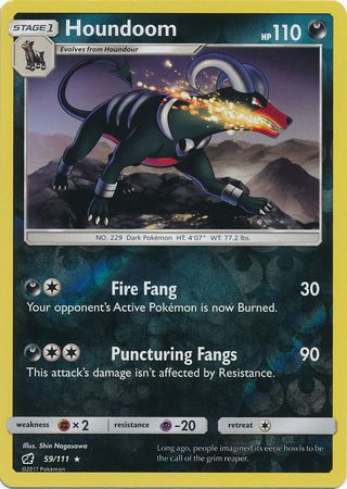 Crimson Invasion - 059/111 - Houndoom - Reverse Holo