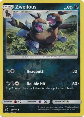 Crimson Invasion - 061/111 - Zweilous - Reverse Holo