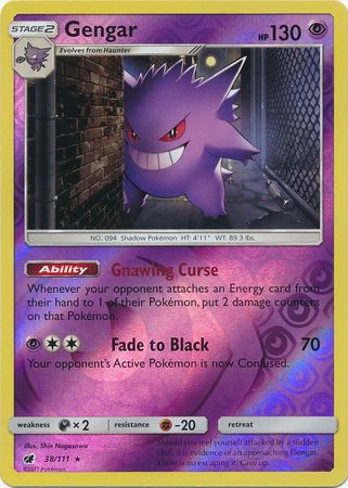 Crimson Invasion - 038/111 - Gengar - Reverse Holo