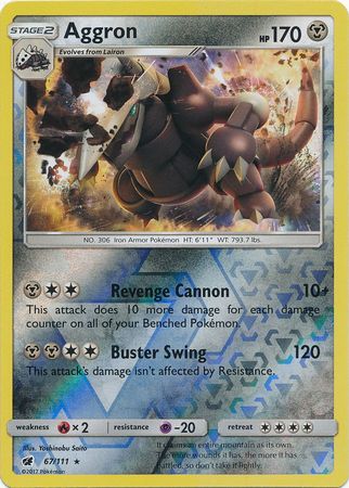 Crimson Invasion - 067/111 - Aggron - Reverse Holo